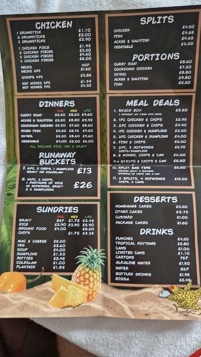 Chicken Run Manchester Menu - Image 1